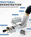 Rock Solid Upgraded Aluminum Engine Oil Filter Housing Kit With 3.6L Oil Cooler Adapter with labels for structural demonstration