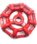 Red 96mm Replacement Gate Valve Handwheel Outdoor Faucet 3.8 Inch Round Water Spigot Handle with Square 9x9mm Broach