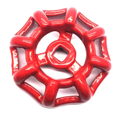 Red 96mm Replacement Gate Valve Handwheel Outdoor Faucet 3.8 Inch Round Water Spigot Handle with Square 9x9mm Broach