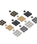 Metal Snap Buttons 5mm Sew On Replacement Kit 100pcs For Clothing Pants Skirts Collars In Assorted Colors Silver Bronze Black Gold