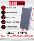 Travel Size Pocket Duct Tape 2 Pack Twin Silver, Compact Flat Mini Rolls For Repairs, Camping, Emergency Gear, EDC image.