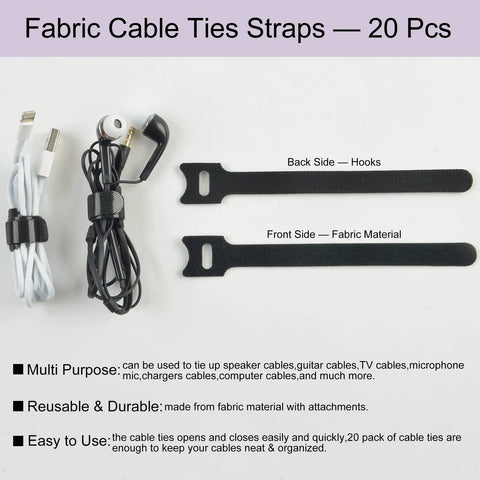Clear Acrylic 8 Section Electronics Organizer Bin With Lid Cord Holder And 20 Reusable Cable Ties For Chargers Cables Headphones And Accessories For Desk Or Travel Use Keeps Cords Neat And Easy Access