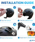 Adhesive Mount Kit For GoPro And Action Cameras 10 Pack Flat And Curved Mount Pads installation guide on helmet