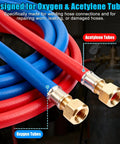 Hose Repair Kit With Crimper And Crimp Tool For 3/16 To 1/4 Inch ID Air Hoses Brass Fittings Welding Torch Oxygen Acetylene Lines