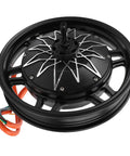 Heavy Duty Aluminum Alloy Wheel Hub Motor 14 Inch For Electric Scooter Motorcycle Conversion Kit 2000W To 5000W with colorful wires.