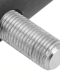 Close-up of a heavy-duty threaded metal part of the Steering Neck Bearing Race Puller For Motorcycles 1 1/8 To 2 5/8 Inch Inner Diameter Autocycle Extractor Kit Heavy Duty Bike Maintenance Tool For Shops Garages