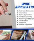 Button Head Socket Cap Screws 1/4-28 x 5/8 Stainless Steel 18-8 Full Thread Bright Plain Finish Corrosion Resistant Machine Thread Allen Socket Drive 25 Pack For Furniture And Bikes And DIY Projects By Fastenere being used in furniture assembly.