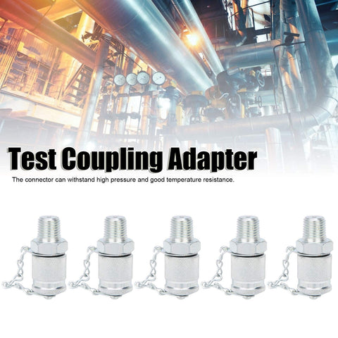 High Pressure Hydraulic Test Adapter Kit with NPT Quarter Inch Thread, Heavy Duty Test Connector For Hydraulic System Fittings, Leak Proof Seal, Quick Fit, Reliable Pressure Testing Toolkit