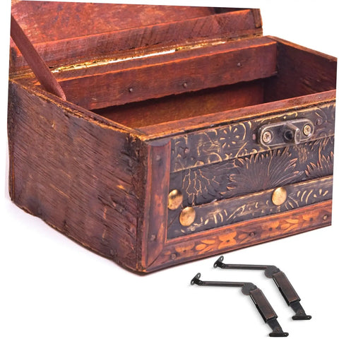 Storage Bins And Plastic Bins With Easy Install 2 Pack Lid Support Hinges For Cabinets And Chests Soft Close Hardware Solution