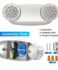 4 Pack LED Emergency Lights With Battery Backup For Business, Dual Bug Eye Heads Adjustable, UL 924 Certified, internal components