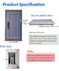 Slick Gray Access Panel For Drywall Walls Rock Solid Aluminum Honeycomb Build with specifications for size and installation.