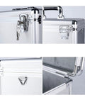 Portable Aluminum Tool Box With Removable Foam Insert Heavy Duty Metal Storage Organizer Cabinet For Tools And Hardware