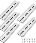 Beefy Durable Aluminum DIN Rails Top Hat Slotted 6 Inch Length With 7.5 mm Height And 35 mm Width Set Of 10 Includes 20 MXUDIN100 Screws