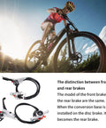 Heavy Duty Aluminum Dual Piston Mechanical Disc Brake Set Front Rear on mountain bike with rider in silver color.