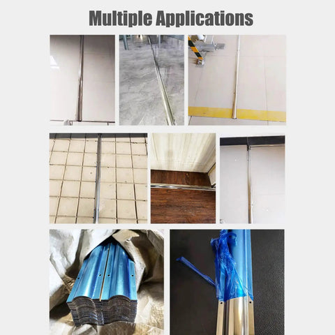 Slick Metal Cable Raceway Kit For Home And Office 100cm Cord Cover Wire Hider installed on various floor types
