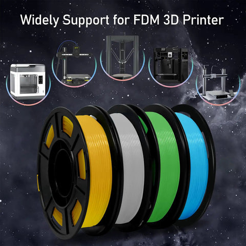Hella Bright Glow In The Dark 3D Printer Filament Bundle 1.75 Mm Rainbow Green Blue Yellow PLA Spool 250Gx4 Pack Solid Choice For Weekend Warriors And Makers