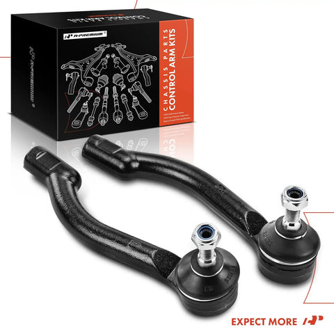 Front Outer Tie Rod End Replacement For Nissan Rogue 2008 2013 And Rogue Select 2014 2015 L4 Two Point Five L Fits Front Outer Left And Right Driver And Passenger Side To Stop Uneven Tire Wear And Keep Your Ride Running Straight And True. black steel front outer tie rod ends