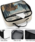 Mountain Bear Tree Lake Insulated Lunch Bag with exterior pocket