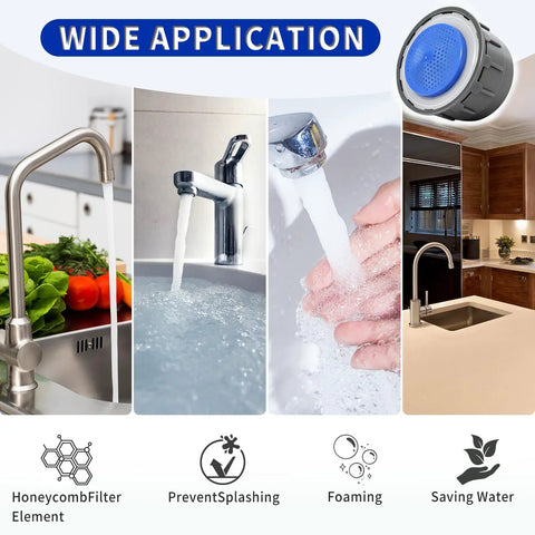 Durable Two Pack 116711 Faucet Aerator With 1.5 Gpm Flow Restrictor Replacement Parts for various kitchen and bathroom sinks.