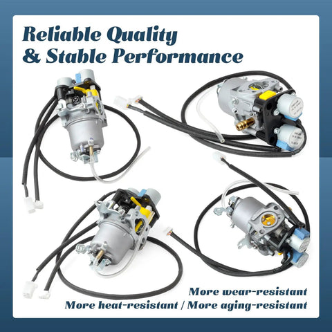 Carburetor Replacement Kit For 5000W Dual Fuel Inverter Generator 71367 70143 With Gaskets And Fuel Line, multiple angles