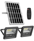 Solar Flood Light Outdoor 1000LM Dual 6000K Ultra Bright White Waterproof IP65 Yard Light with solar panel and remote