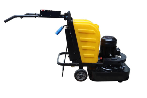 Side view of Electric Concrete Floor Grinder for Wet and Dry Grinding, Beast Mode Polisher for Terrazzo, Marble, Granite and Concrete, 220V.