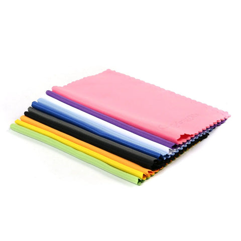 ColorYourLife 10-pack microfiber cleaning cloths in assorted colors for screens, lenses, and optics