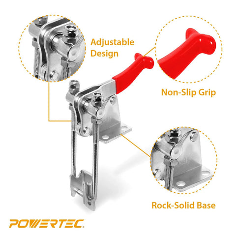Beefy Heavy Duty Toggle Clamp 1980 Lbs Holding Capacity With Adjustable 90 Degree Vertical U Bolt Latch And Anti Slip Grip