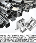 Boss Level 15 Piece U Shaped Steel Dash Console Trim Retainer Clips on a white background, showcasing high-quality metal design.