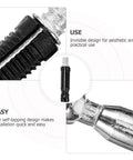 Invisible Cam Lock Furniture Connectors Kit With Nylon Dowels for Wardrobes and Beds, featuring close-up of self-tapping steel design
