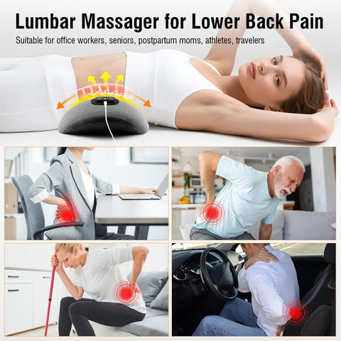 Totally Crushing Lower Back Pain With This Electric Lumbar Support Pillow that delivers soothing heat, intense vibration massage for comfort.