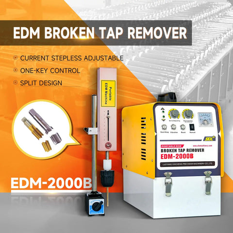 Heavy Duty 2000W 110V Portable EDM Tap Remover For Fast No Damage Extraction Of Broken Taps Drills And Bolts From Metal Workpieces With Depth Setting And 1.5mm Per Minute Processing Speed