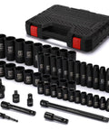 Beefy 49 Piece One Half Inch Drive Impact Socket Set With Deep And Shallow Sockets Metric 8mm To 32mm CRV Steel with case