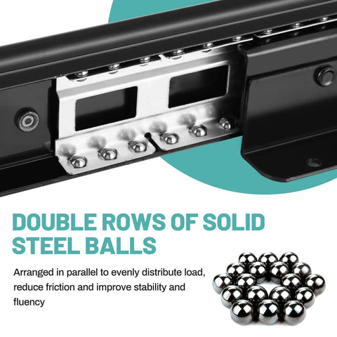 Beefy Heavy Duty Undermount Drawer Slides 16 Inch Full Extension Bottom Mounted Hidden Rails 260lb Ball Bearing Metal Tracks