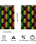 Flag Rasta Print Acrylic Clipboard With Durable Smooth Writing Surface And Clear See Through Deck Holds A4 Or US Letter Papers A Dope Everyday Desk Accessory For Notes Sketches And Quick Organization With A Fun Colorful Vibe, 31.8cm x 21.5cm