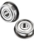 Flanged Ball Bearings 3x6x2.5mm 10 Pcs Double Shield Pre Lubricated Chrome Steel Deep Groove For Motors Pumps Fans Built Tough Low Noise Durable Precision Fit, two bearings