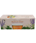 Herbal Tea Garden Starter Kit With Lavender Chamomile And Lemon Balm Seeds In 3 Square Tin Planters box packaging