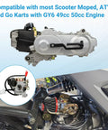 GY6 50cc CDI Kit with Carburetor, Ignition Coil, Rectifier Regulator, Solenoid Relay for 139QMB 4 Stroke Scooters installation