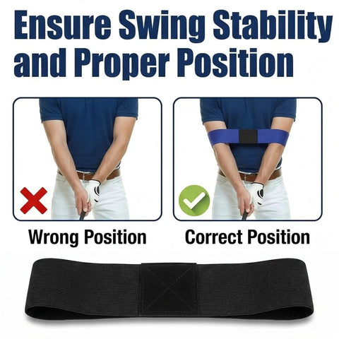 Two In One Golf Swing Training Kit With Wrist Stabilizer And Arm Support Strap highlighting correct wrist position for beginners