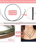 Fifty Pack Waxed Cotton Necklace Cords with Clasp 24 Inch Bulk, shown in different colors and worn for jewelry making projects.