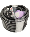 Heavy Duty 50 Foot 4 Prong NEMA L14 30 Generator Transfer Switch Power Cord With Lighted Locking Connector 125 250V 30A