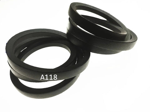 Two Pack A118 And 4L1200 V Belt Set, One Half Inch By One Hundred Twenty Inches Rubber Drive Belts For Lawn Tractors And Small Equipment