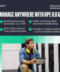 HPE ProLiant ML350 Gen11 with iLO 6 features for remote access and health monitoring, shown in a server room.