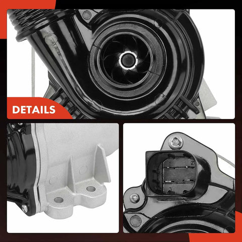 Close-up view of High Performance Heavy Duty Engine Electric Water Pump Plug And Play Replacement For Bmw N54 N55 Engines detailing inlet and connector.