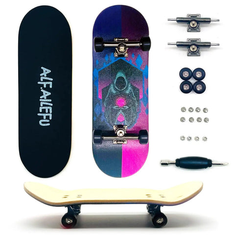 Death Edition Pro Fingerboard Deck 32mm Five Layer Maple Wood With Deep Concave CNC Trucks Thick Base Integrated Pivot Cups Kit