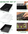 All In One Seed Starter Kit With 60 Cell Tray Grow Light And Heat Mat For Indoor Seed Starting And Seedling Growth details