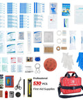 Ultimate 530 Piece Go-To First Aid Kit for Home Car Camping Travel Hiking and Outdoor Adventures