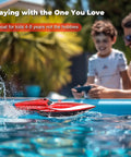 Mini RC Boat For Kids 8 To 12 Years Old 2.4GHz Remote With 360 Degree Spin Built In Rechargeable Battery Water Toy For Pool Bathtub Or Beach Easy To Operate And Portable Red Gift