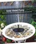 1.6W Solar Pond Fountain Pump for Ponds Gardens Aquariums and Hydroponics High Flow 200L per Hour with 60cm Spray in Stone Bird Bath