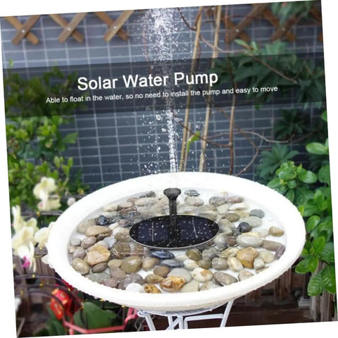1.6W Solar Pond Fountain Pump for Ponds Gardens Aquariums and Hydroponics High Flow 200L per Hour with 60cm Spray in Stone Bird Bath